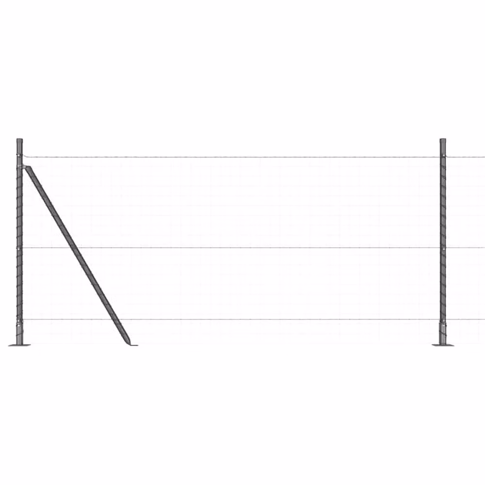 vidaXL Set of 13 Modern Grey Concrete Square Fence Posts, W/D/H: 3.2 x 3.2 x 90 cm