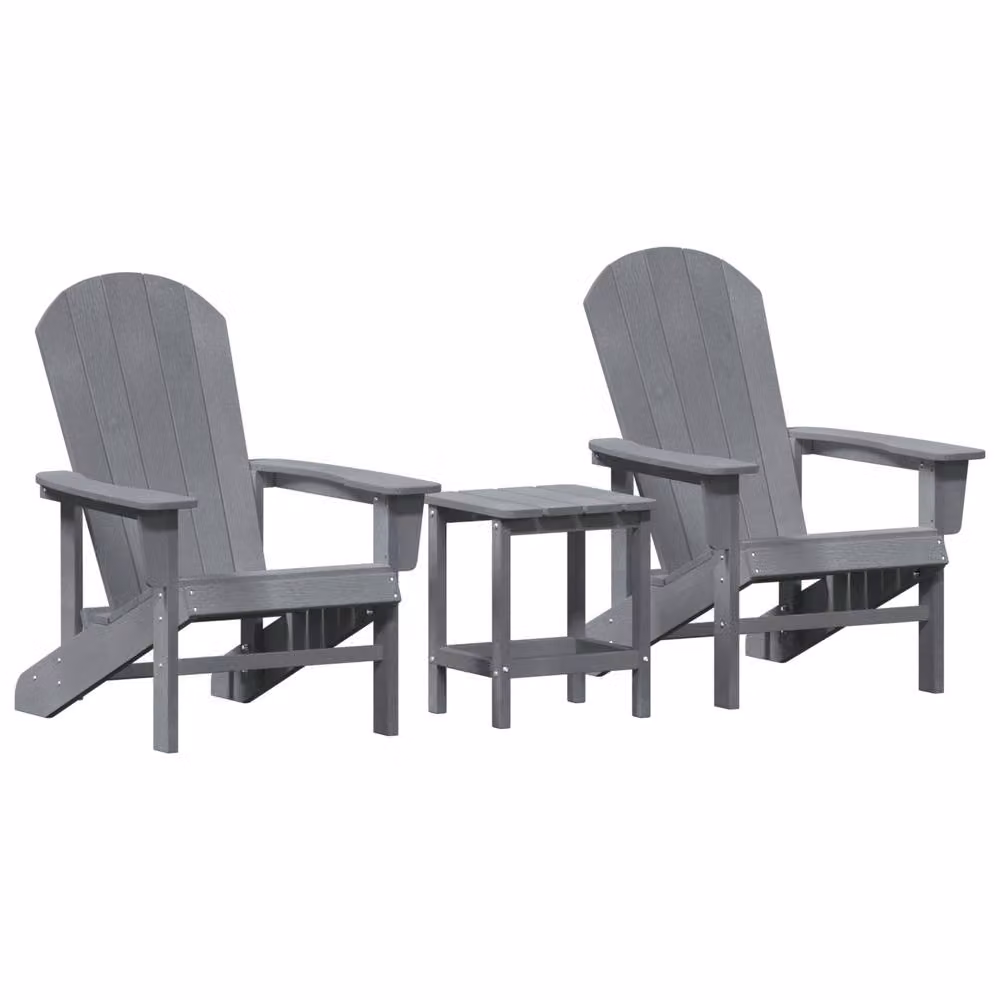 Berkfield Home 3 Piece Garden Lounge Set in Light Grey with Cushions – 2