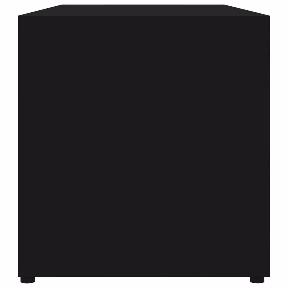 Berkfield Home Modern Black Matt TV Cabinet in Engineered Wood W/D/H: 80 x 34 x 36 cm – 4