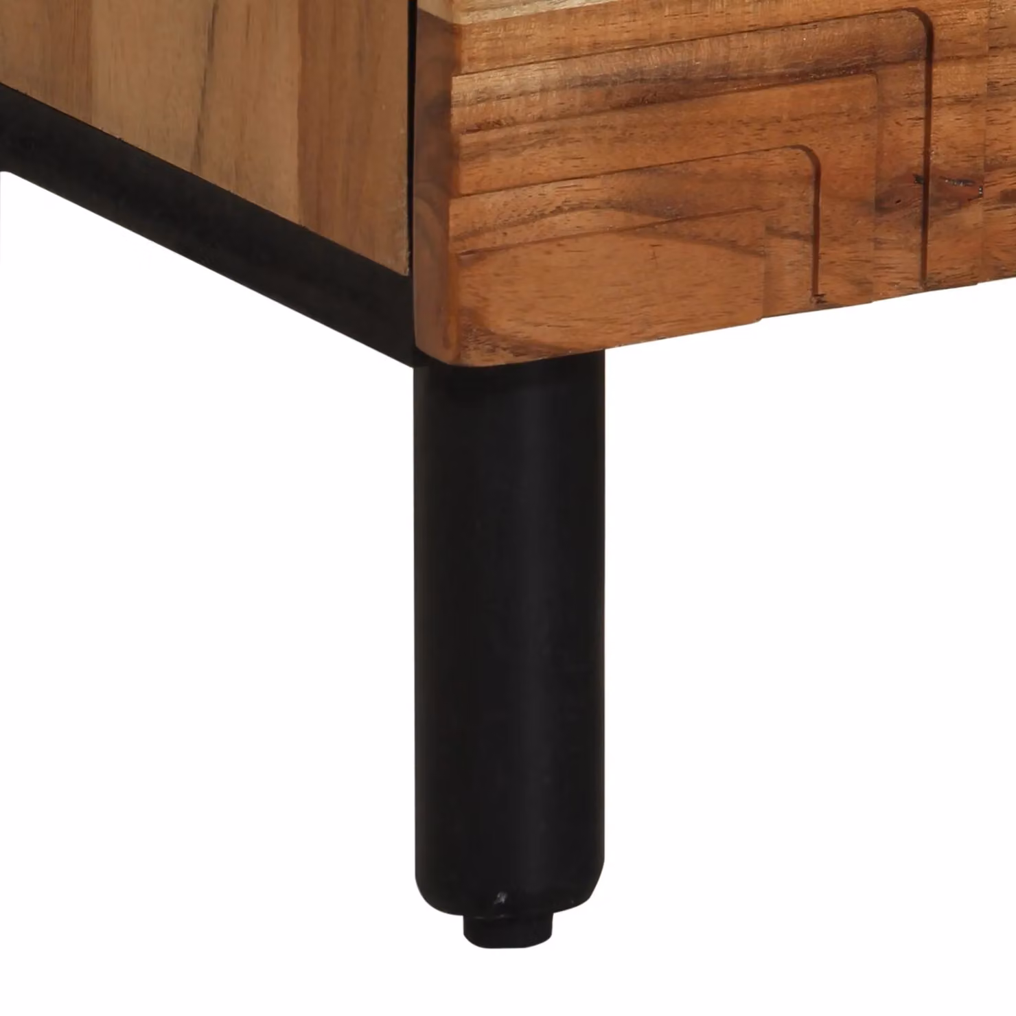 Berkfield Home Acacia Wood Highboard in Brown and Black, W: 40 cm, D: 33 cm, H: 110 cm – 4