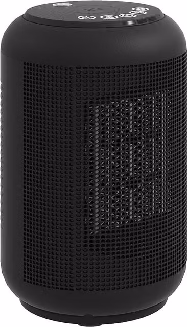 HOMCOM 1500W Ceramic Electric Fan Heater with Timer, Overheat and Tilt Protection, Black – 1