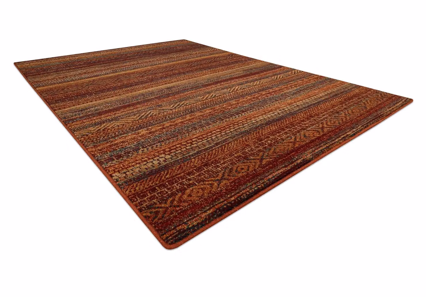 RugsX Wool Omega Vintage Rectangular Rug in Red, W: 135 cm, L: 200 cm – 2