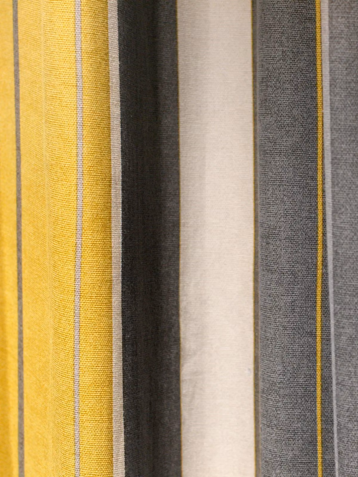 Fusion Whitworth Stripe Fully Lined 100% Cotton Eyelet Curtains in Yellow, Width: 168 cm, Drop: 229 cm – 3