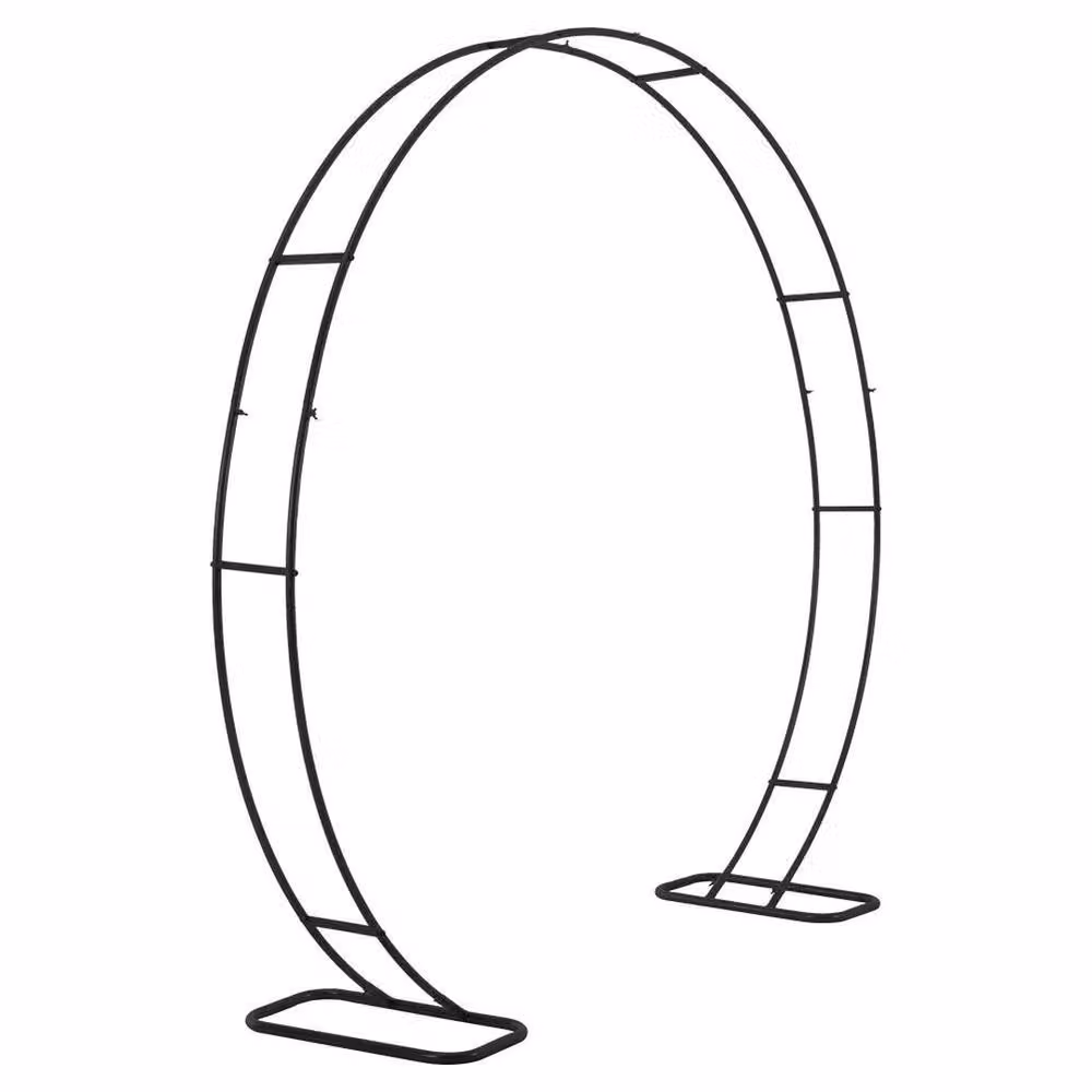 EONLION Black Round Metal Wedding Arch Display Rack, Height: 100 cm – 2