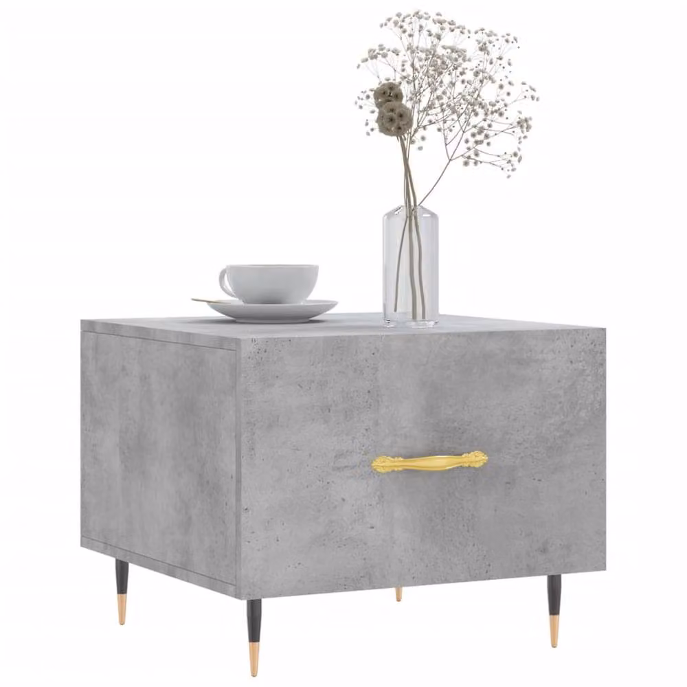 Berkfield Home Modern Square Coffee Table in Grey, W/D/H: 50 x 50 x 40 cm – 2