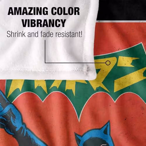 Warner Bros. Batman Robin Kanji Big Logo Super Soft Fleece Throw Blanket, Multicolour, W: 91.44 cm, D: 147 cm – 3