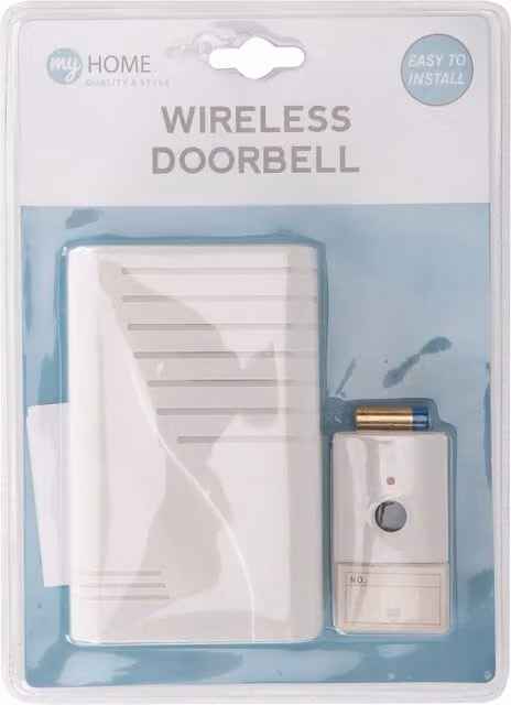 My Home Wireless Battery Operated Doorbell in White