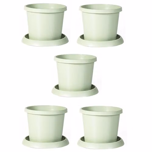 Garden Gear Green Plastic Planter with Saucer, Diameter: 42 cm – 1