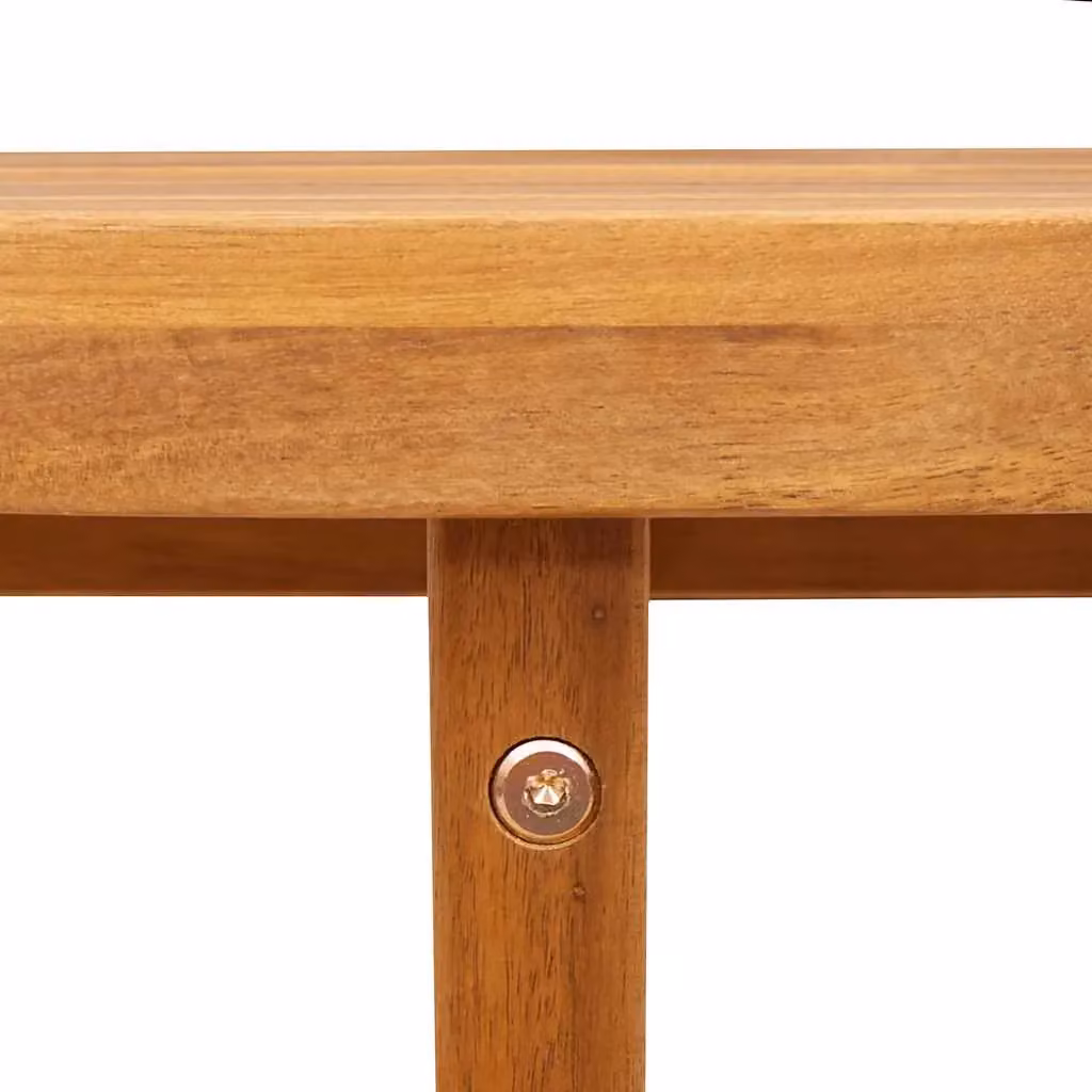 Berkfield Home Round Acacia Wood Garden Side Table, Brown, W/D/H: 70 x 70 x 75 cm – 4