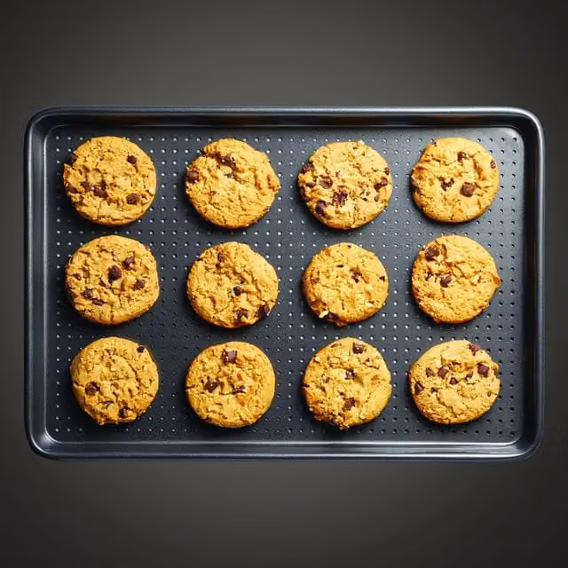 MasterClass Crusty Bake Non-Stick Rectangular Baking Sheet in Black and Grey