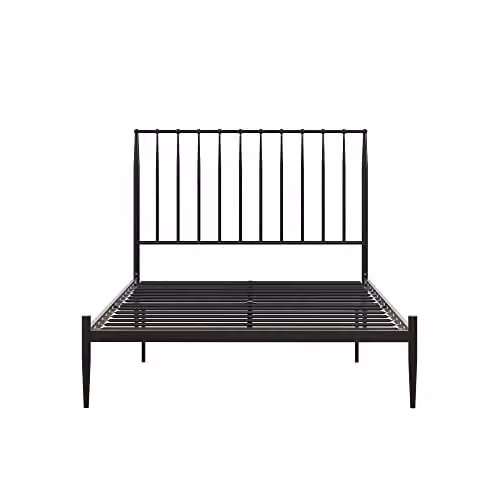 DHP Furniture Giulia Modern Metal Bed Black W/D/H: 143 x 200 x 140 cm – 1