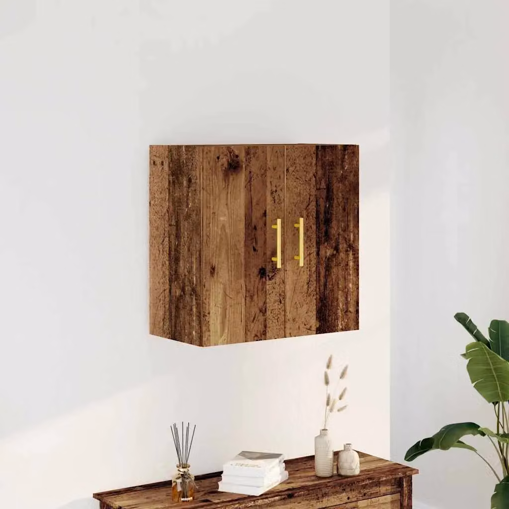 Berkfield Home Wall Mounted Cabinet in Old Wood Brown, W/D/H: 60 x 31 x 60 cm – 2