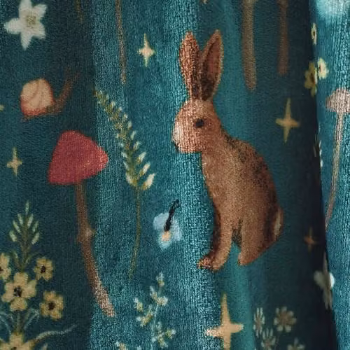 Catherine Lansfield Enchanted Twilight Animals Cosy Fleece Blanket Throw, Green, W/D/H: 130 x 170 cm – 2