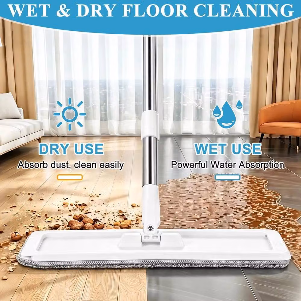 Havendro Mop Bucket Set with Wringer and 4 Microfibre Cloths in White – 2