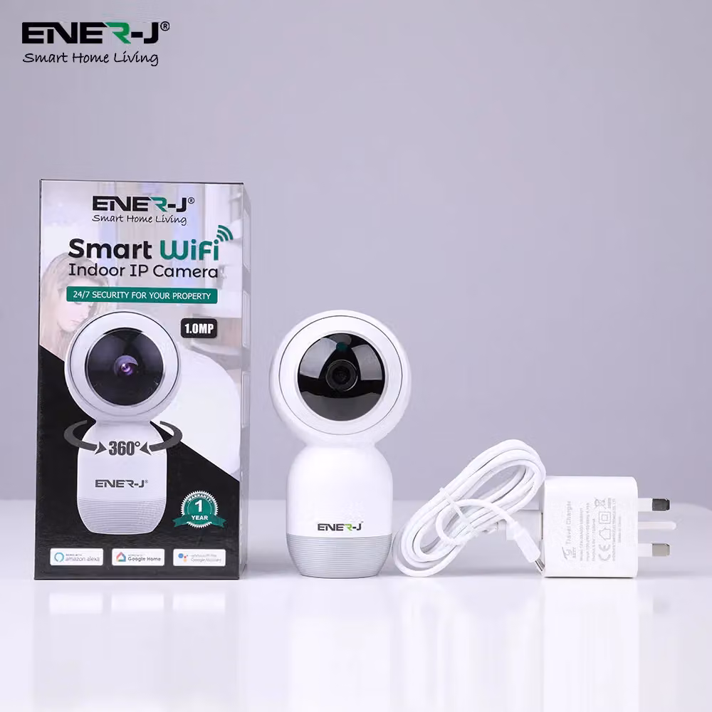 ENER-J Smart WiFi Indoor Security Camera, 1080P HD Pan-Tilt with Night Vision, Two-Way Audio and App Control, White – 8