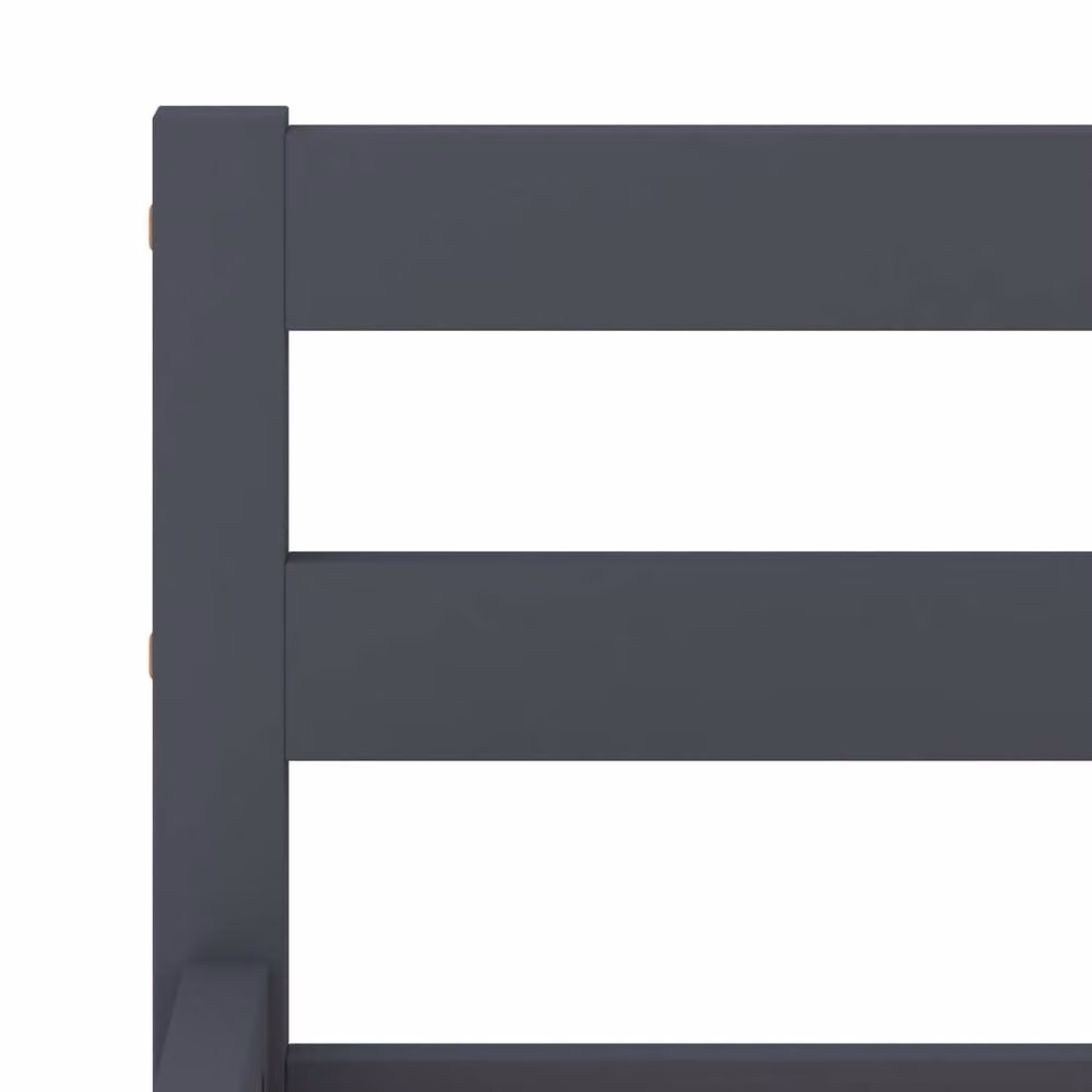 Berkfield Home Super King Bed Frame in Grey Solid Pine Wood, W/D/H: 180 x 200 cm – 2