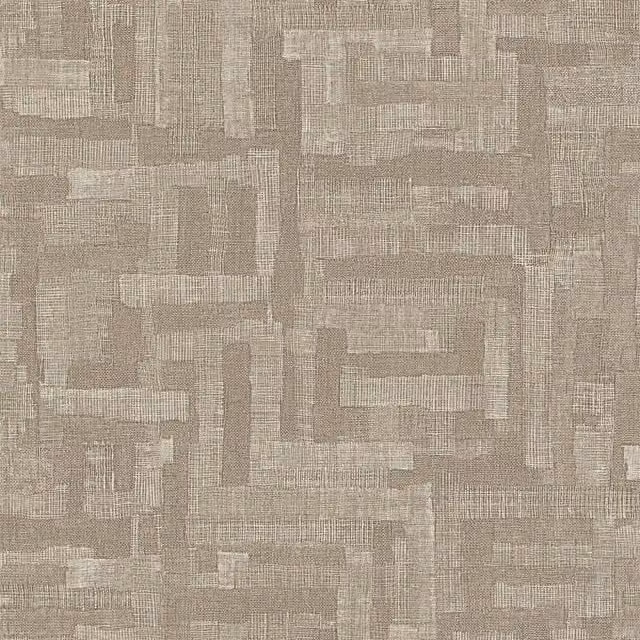 I Love Wallpaper Modern Abstract Geometric Textile Wallpaper in Beige and Brown