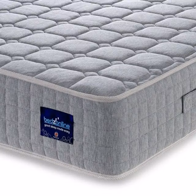 Bedzonline Hybrid Memory Foam Mattress in Grey, W/D/H: 120 x 200 x 22 cm