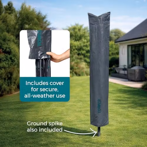 Tower 40m Rotary Airer in Anthracite and Petrol with Coated Steel Frame – 2
