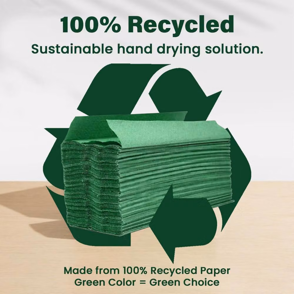 ECONX C Fold Green Disposable 1 Ply Paper Hand Towels, 2400 Pack – 5