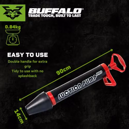 Buffalo Blaster Pro Suction Pump Action Toilet Plunger in Black and White – 2