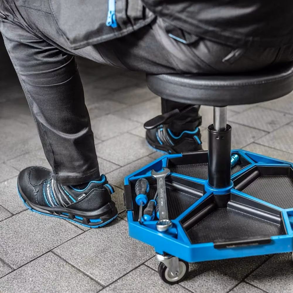 Havendro Adjustable Workshop Seat Creeper with Castors, Black – 4