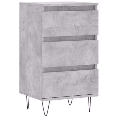 vidaXL Modern Sideboard in Concrete Grey, Engineered Wood, W/D/H: 40 x 35 x 70 cm – 1