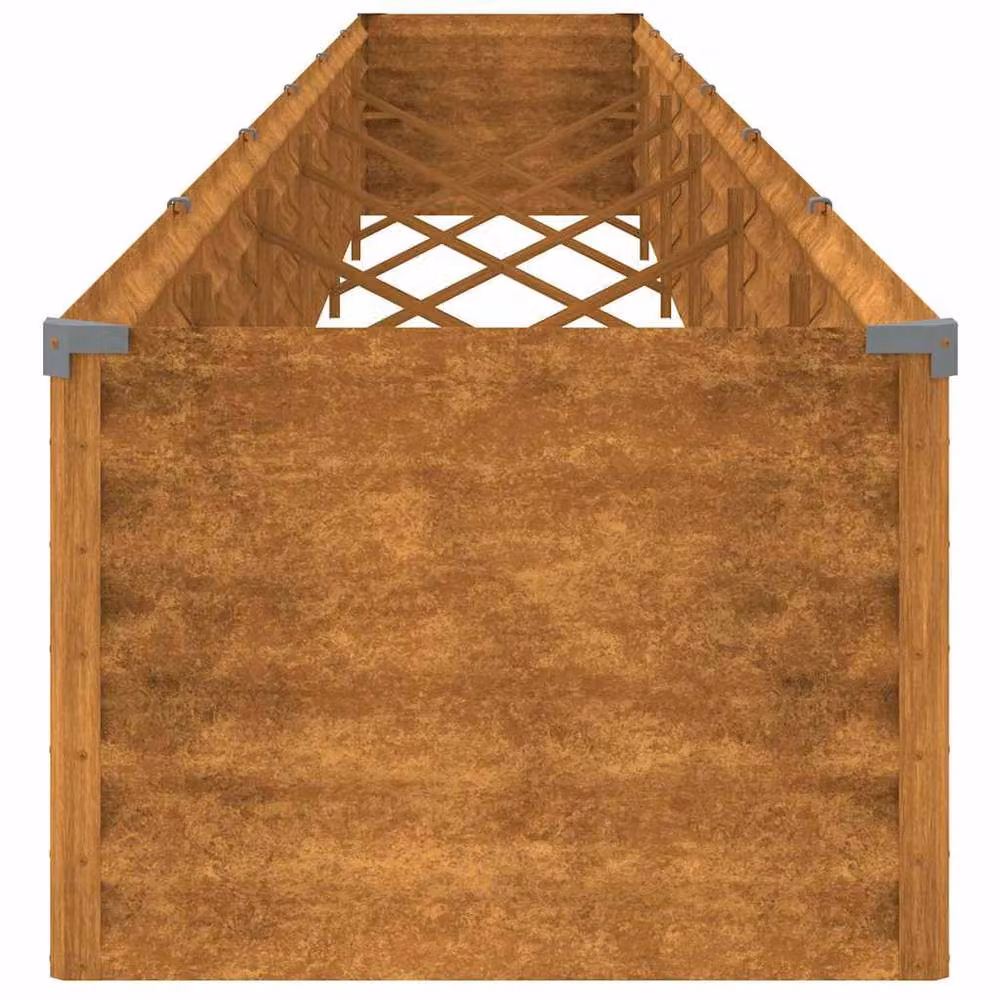 Berkfield Home Garden Raised Bed in Brown Corten Steel, W: 580 cm, D: 50 cm, H: 36 cm – 3