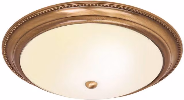 Loops Semi Flush Ceiling Light in Brass and Transparent Glass