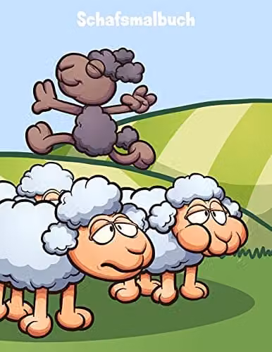 Schafsmalbuch 1: Volume 1 Sheep Colouring Book for Children by Createspace, Multicolour