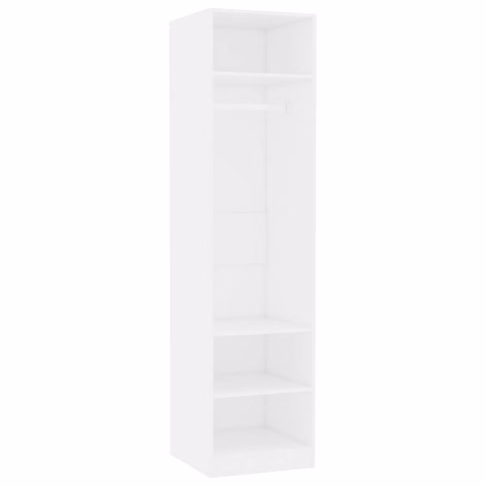 Berkfield Home White Minimalist Wardrobe in Engineered Wood W/D/H: 50 x 50 x 200 cm – 2