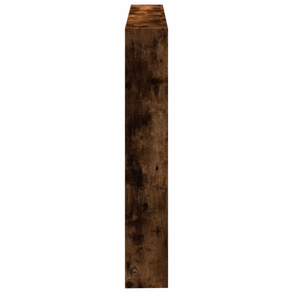 Berkfield Home Headboard Cabinet with LED in Smoked Oak Brown, W/D/H: 140 x 17 x 102 cm – 5