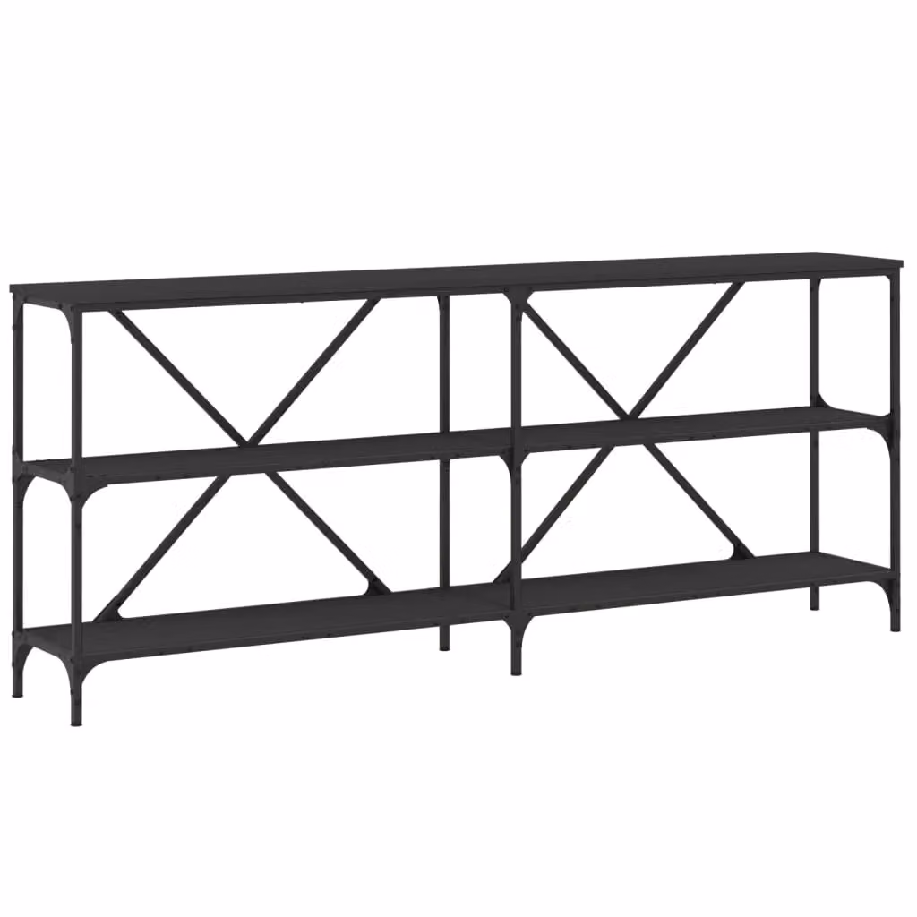 Berkfield Home Industrial Console Table in Black, W/D/H: 180 x 30 x 75 cm – 2