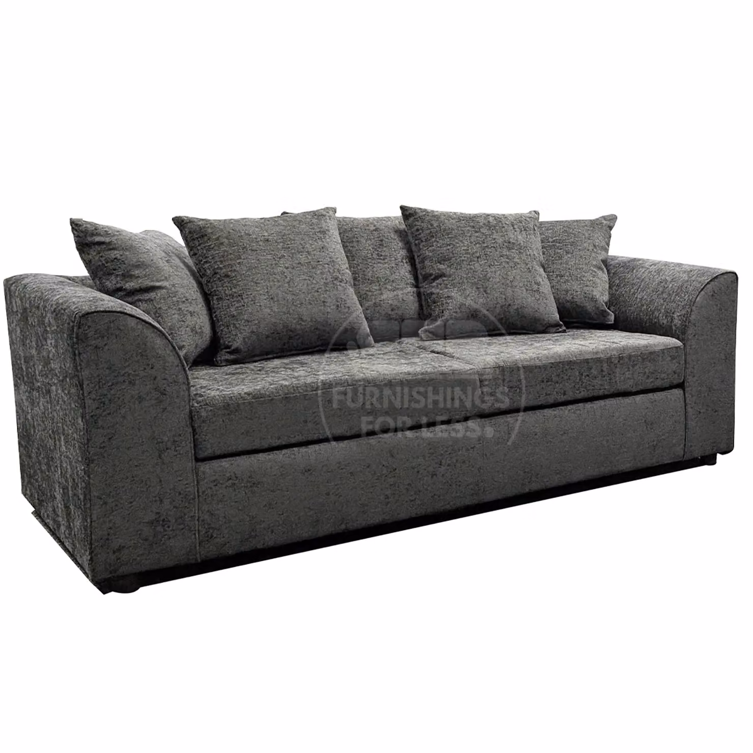 Furnishings For Less UK Monaco Grey Chenille Fabric 3 Piece Sofa Suite Including 3 Seater Sofa and 2 Armchairs – 1