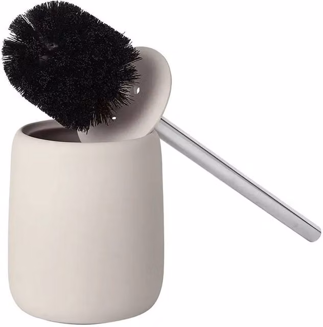 Blomus Sono Freestanding Covered Toilet Brush in Grey and Beige – 2
