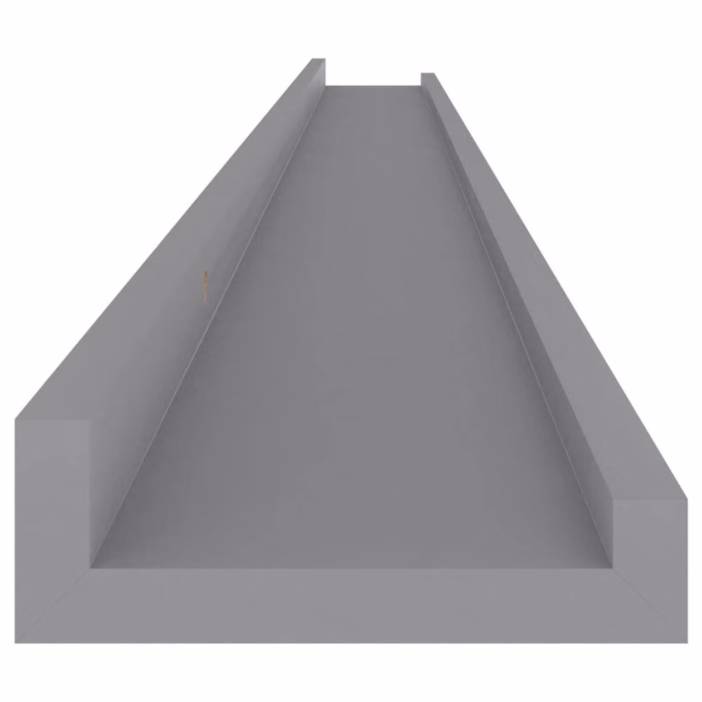 Berkfield Home Decorative Wall Shelves, 4 Piece Set, Grey, W: 115 cm, D: 9 cm, H: 3 cm – 2