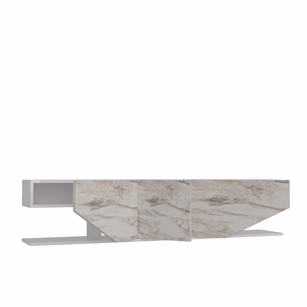 Decorotika Pearl TV Stand in White for TVs up to 180 cm – 2