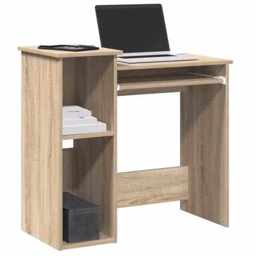 vidaXL Modern Computer Desk in Brown, W/D/H: 84 x 40 x 78 cm – 4