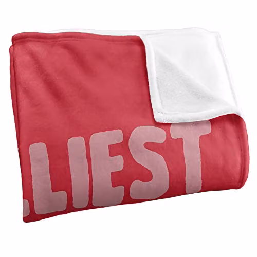 Warner Bros. Christmas Vacation Jolliest Bunch Of A-Holes Super Soft Silky Fleece Blanket, Red and Multicolour, W/H: 91.44 x 147.32 cm – 3