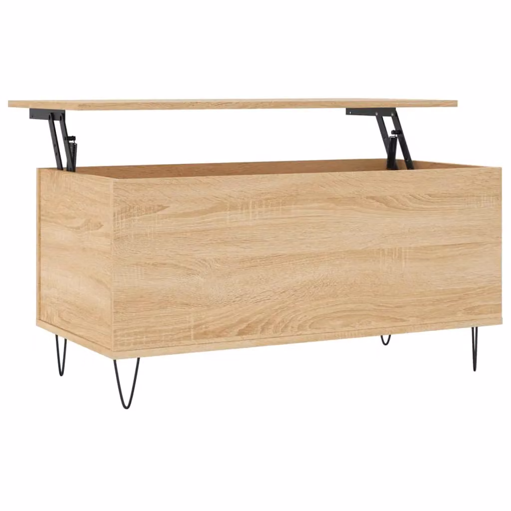 Berkfield Home Sonoma Oak Coffee Table in Brown, W: 90 cm, D: 44.5 cm, H: 45 cm – 2