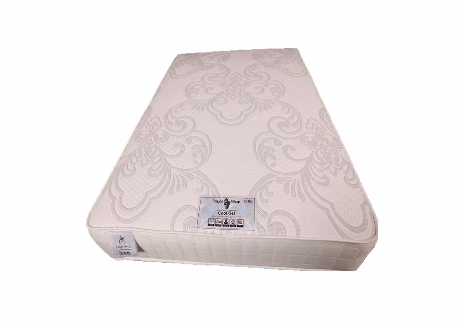 Knight Sleep Hybrid Memory Foam and Coil Spring Mattress in White, Small Single – 3