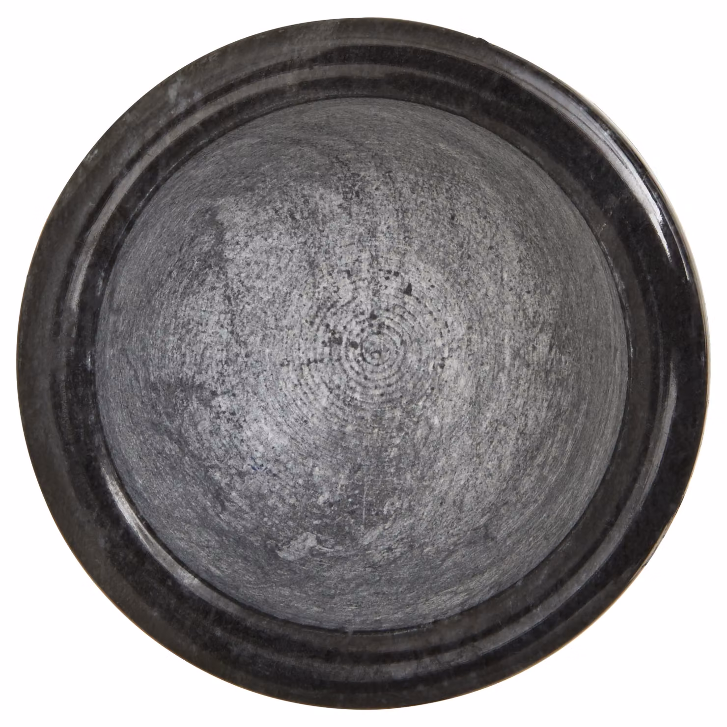 Orsina Black Marble Mortar and Pestle with Rim, Natural Stone Grinder – 3