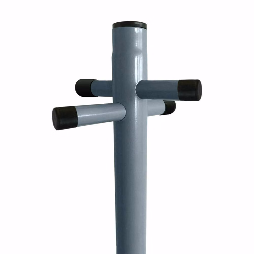 SPETLEK Heavy Duty Single Pole Clothes Washing Line Post in Silver – 2