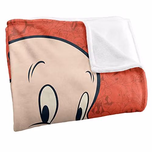 LOGOVISION Looney Tunes Porky Pig Super Soft Microfibre Fleece Throw Blanket, Multicolour, W/D/H: 152 x 127 cm – 2
