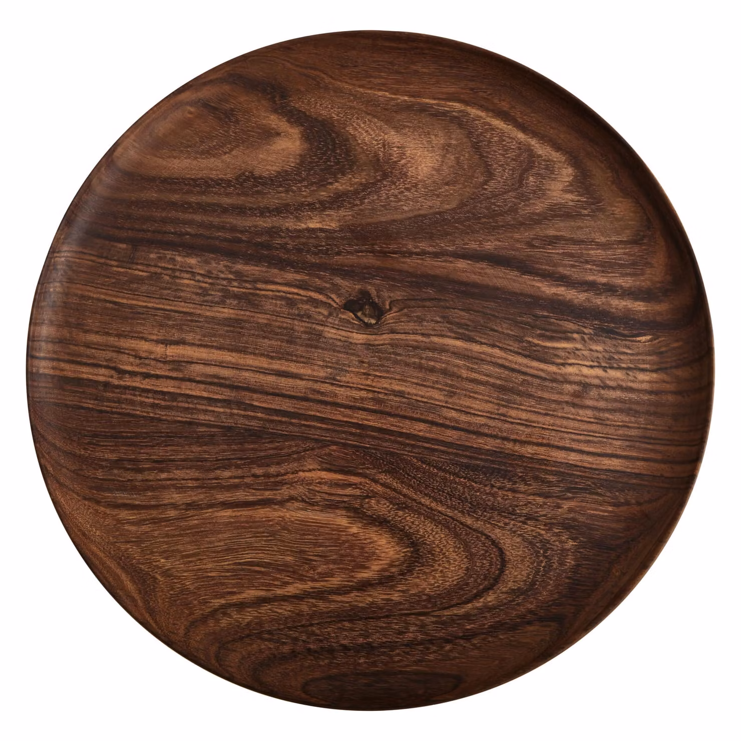 Orsina Rosi Round Brown Sheesham Wood Serving Platter, Diameter: 25 cm – 4