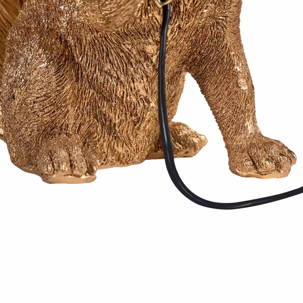 Wyld and Coco Squirrel Table Lamp in Gold Polyresin – 5