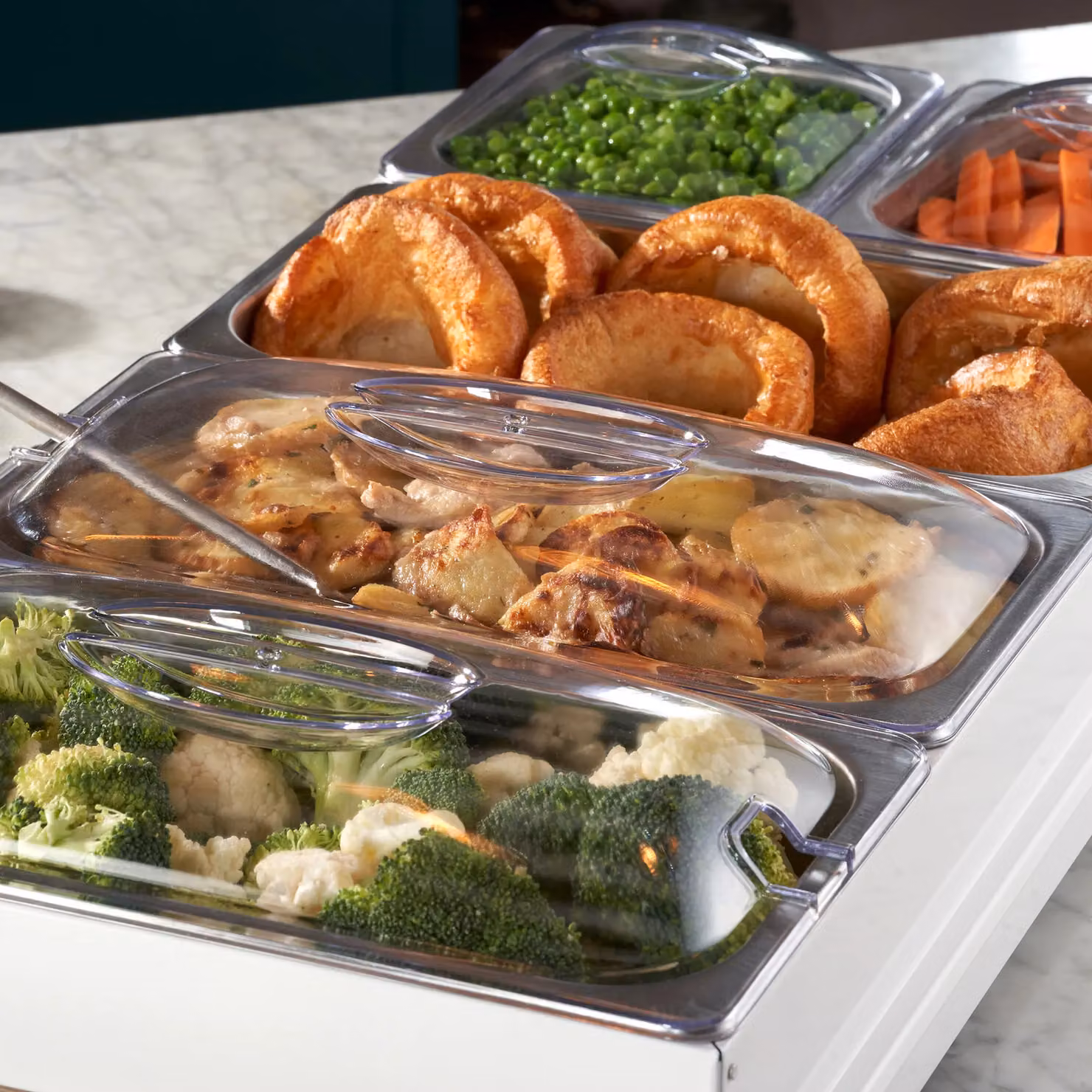 Cooks Professional 5-Section Electric Buffet Warmer with Hotplate Function and Adjustable Temperature Control, 9.6L, White – 2