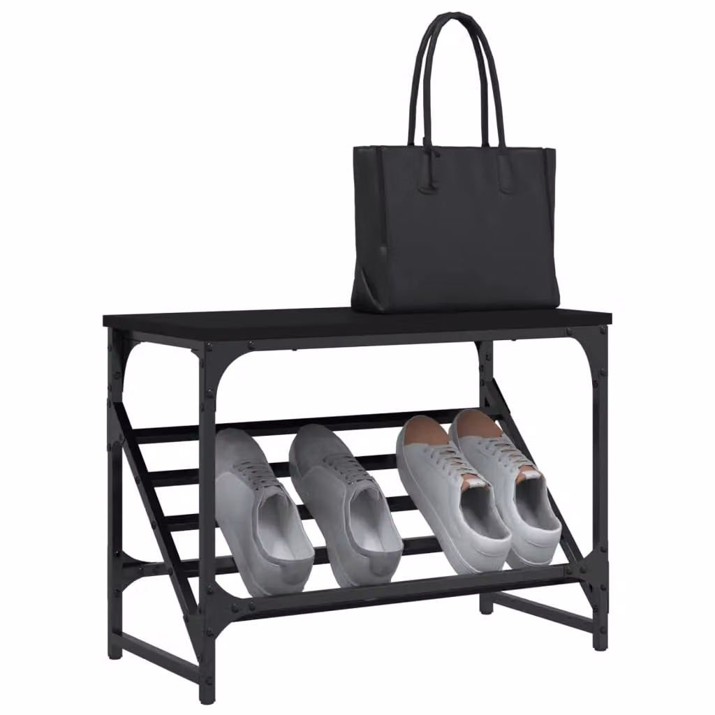 Berkfield Home Black Shoe Rack W/D/H: 60 x 30 x 45 cm – 3