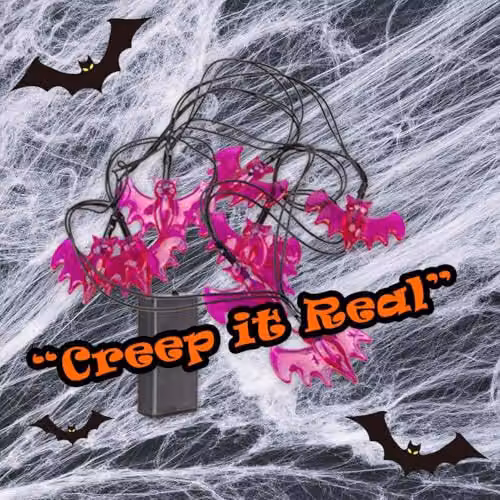 VFM e-Store Halloween LED Bat Lights, Set of 8, Purple – 5