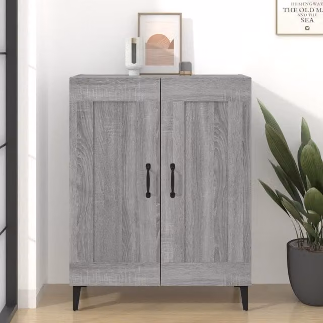 Berkfield Home Grey Sonoma Sideboard in Engineered Wood W/D/H: 69.5 x 34 x 90 cm – 1